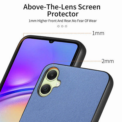 Samsung Galaxy A04e Case - Vegan Leather and Twill Fabric Skin with Anti-Scratch and Drop Protection Back Phone Case