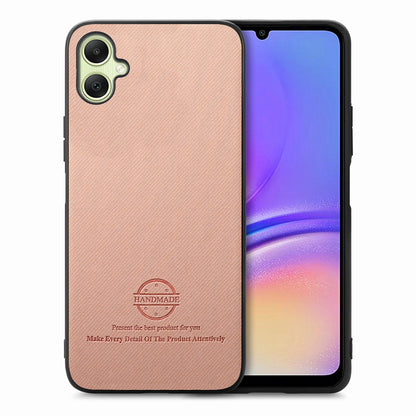 Samsung Galaxy A04e Case - Vegan Leather and Twill Fabric Skin with Anti-Scratch and Drop Protection Back Phone Case