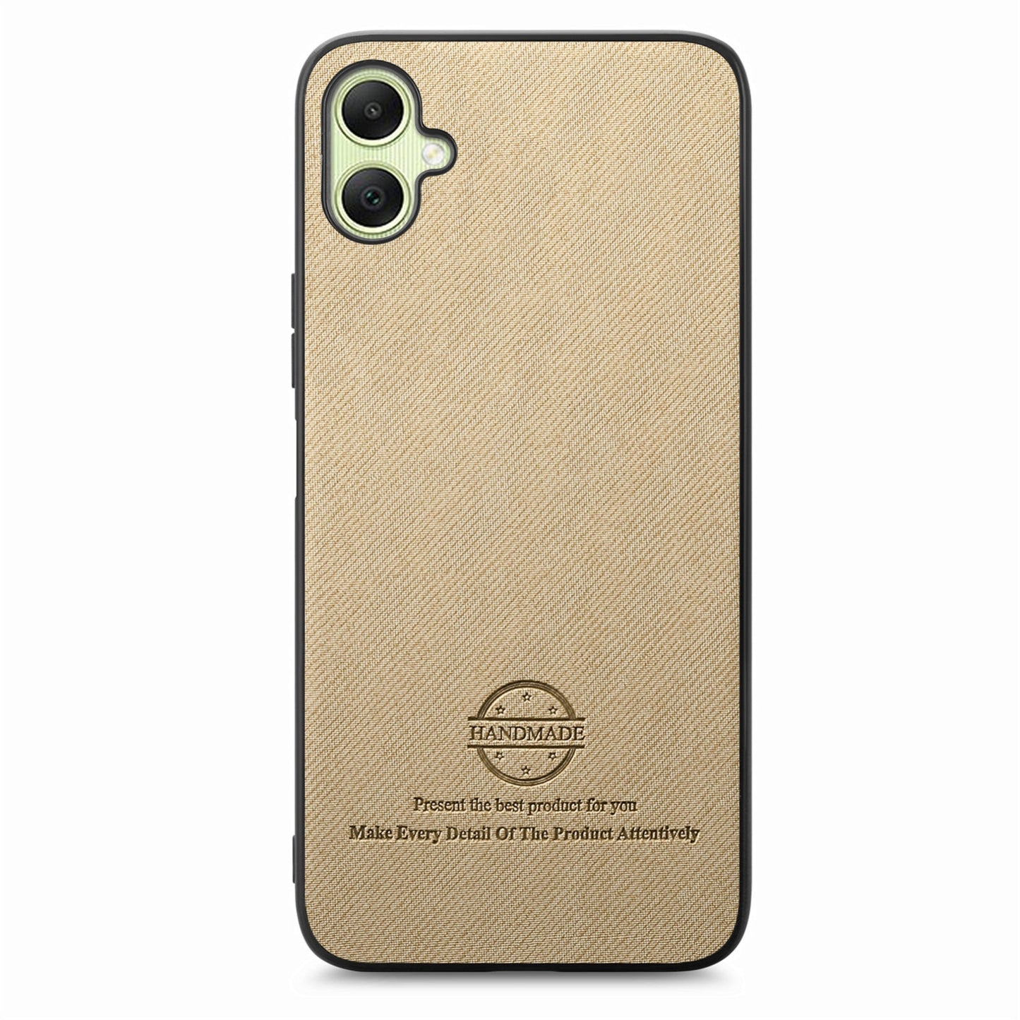 Samsung Galaxy A04e Case - Vegan Leather and Twill Fabric Skin with Anti-Scratch and Drop Protection Back Phone Case