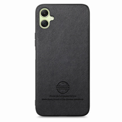 Samsung Galaxy A04e Case - Vegan Leather and Twill Fabric Skin with Anti-Scratch and Drop Protection Back Phone Case