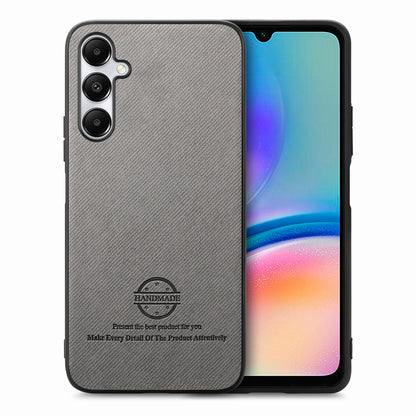 Samsung Galaxy A05s Case - Vegan Leather and Twill Fabric Skin with Anti-Scratch and Drop Protection Back Phone Case
