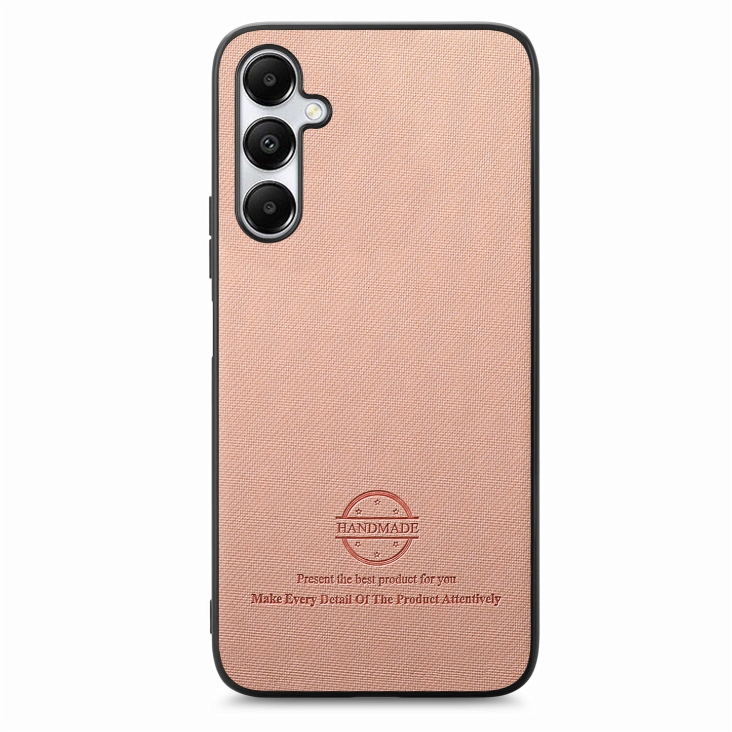 Samsung Galaxy A15 Case - Vegan Leather and Twill Fabric Skin with Anti-Scratch and Drop Protection Back Phone Case