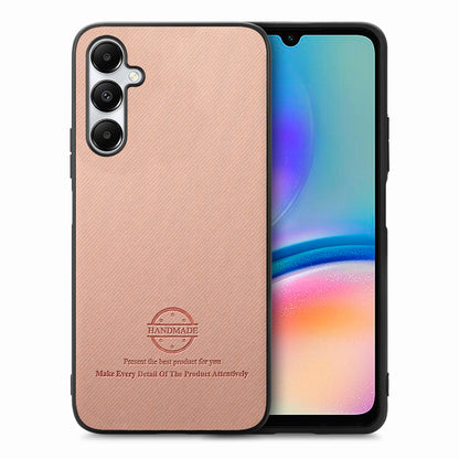 Samsung Galaxy A24 Case - Vegan Leather and Twill Fabric Skin with Anti-Scratch and Drop Protection Back Phone Case