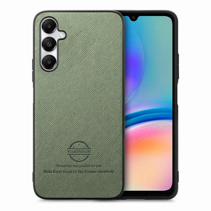 Samsung Galaxy A24 Case - Vegan Leather and Twill Fabric Skin with Anti-Scratch and Drop Protection Back Phone Case
