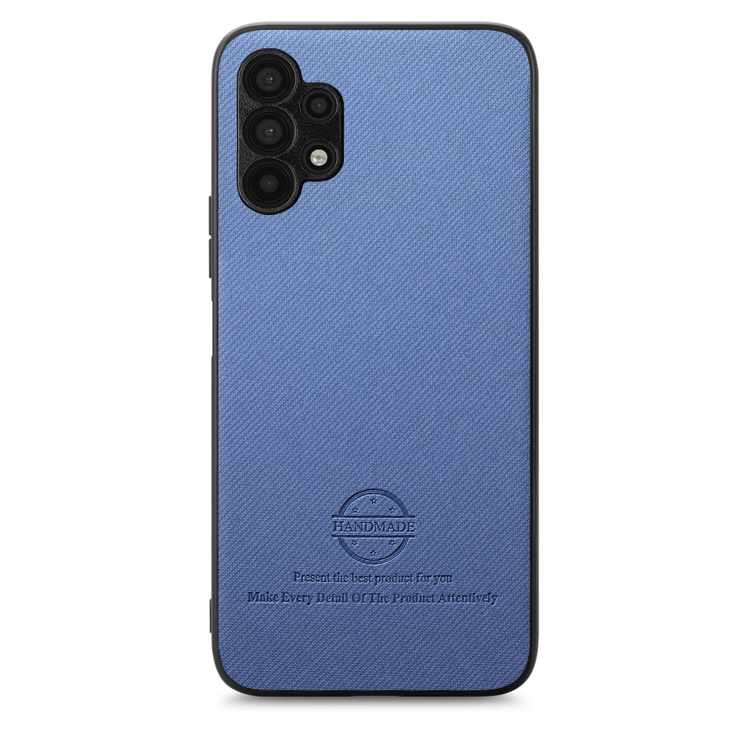 Samsung Galaxy A32 4G Case - Vegan Leather and Twill Fabric Skin with Anti-Scratch and Drop Protection Back Phone Case