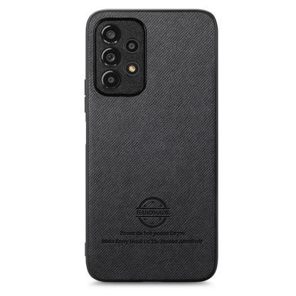 Samsung Galaxy A52 Case - Vegan Leather and Twill Fabric Skin with Anti-Scratch and Drop Protection Back Phone Case