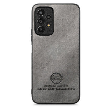 Samsung Galaxy A53 5G Case - Vegan Leather and Twill Fabric Skin with Anti-Scratch and Drop Protection Back Phone Case