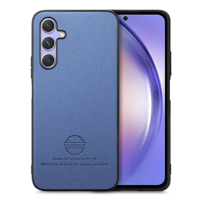Samsung Galaxy A54 5G Case - Vegan Leather and Twill Fabric Skin with Anti-Scratch and Drop Protection Back Phone Case