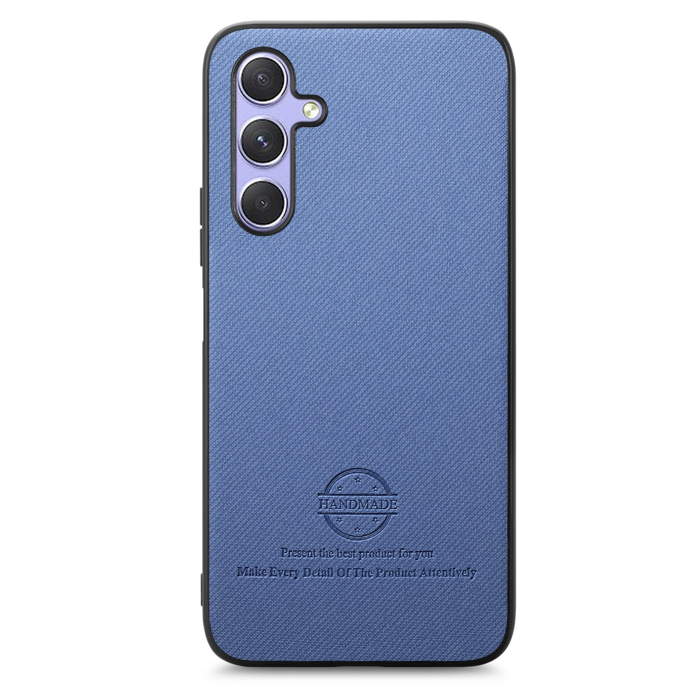Samsung Galaxy A54 5G Case - Vegan Leather and Twill Fabric Skin with Anti-Scratch and Drop Protection Back Phone Case