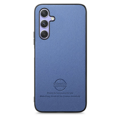 Samsung Galaxy A54 5G Case - Vegan Leather and Twill Fabric Skin with Anti-Scratch and Drop Protection Back Phone Case