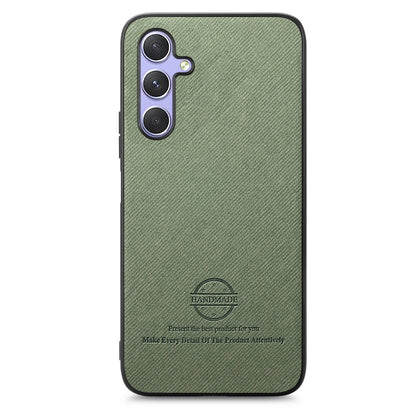 Samsung Galaxy A54 5G Case - Vegan Leather and Twill Fabric Skin with Anti-Scratch and Drop Protection Back Phone Case