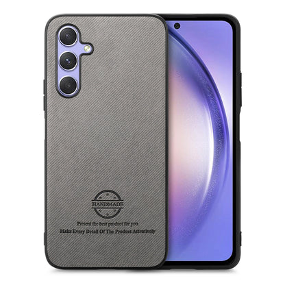 Samsung Galaxy A54 5G Case - Vegan Leather and Twill Fabric Skin with Anti-Scratch and Drop Protection Back Phone Case