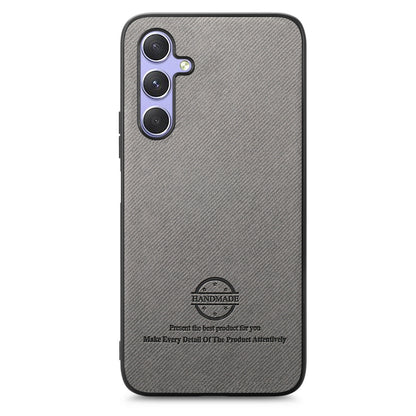 Samsung Galaxy A54 5G Case - Vegan Leather and Twill Fabric Skin with Anti-Scratch and Drop Protection Back Phone Case