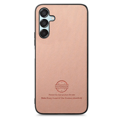 Samsung Galaxy A55 5G Case - Vegan Leather and Twill Fabric Skin with Anti-Scratch and Drop Protection Back Phone Case