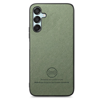 Samsung Galaxy A55 5G Case - Vegan Leather and Twill Fabric Skin with Anti-Scratch and Drop Protection Back Phone Case