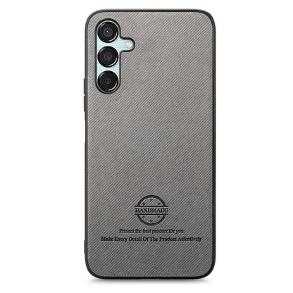 Samsung Galaxy A55 5G Case - Vegan Leather and Twill Fabric Skin with Anti-Scratch and Drop Protection Back Phone Case