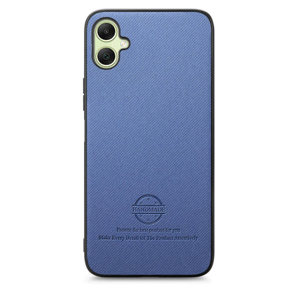 Samsung Galaxy A06 Case - Vegan Leather and Twill Fabric Skin with Anti-Scratch and Drop Protection Back Phone Case
