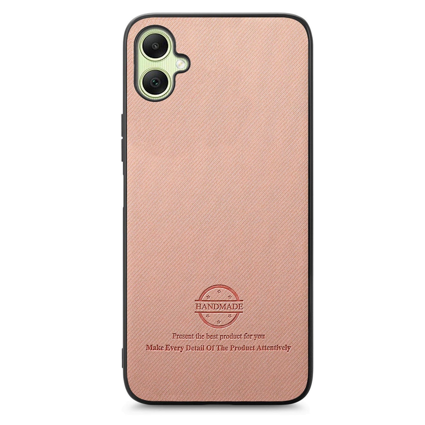 Samsung Galaxy A06 Case - Vegan Leather and Twill Fabric Skin with Anti-Scratch and Drop Protection Back Phone Case
