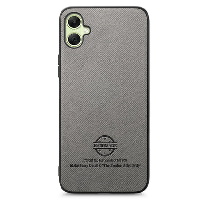 Samsung Galaxy A06 Case - Vegan Leather and Twill Fabric Skin with Anti-Scratch and Drop Protection Back Phone Case