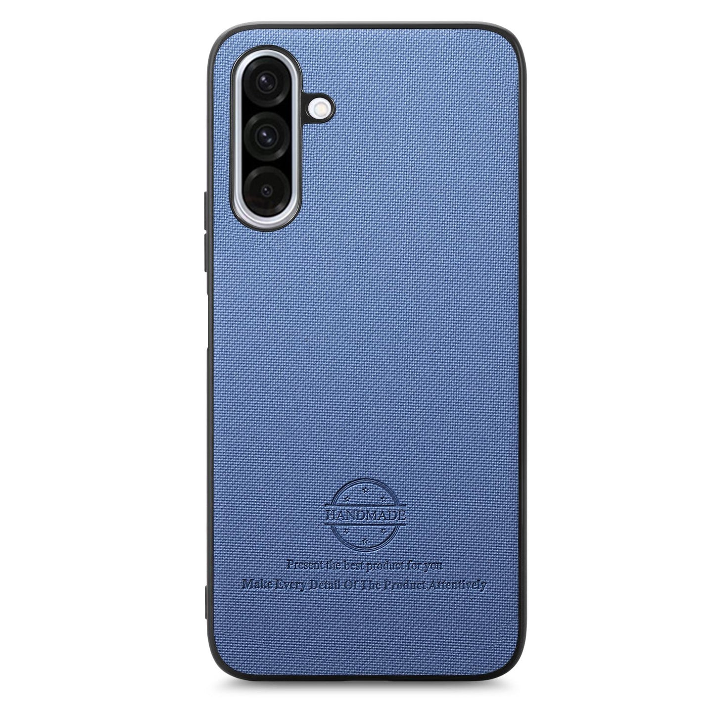 Samsung Galaxy A36 Case - Vegan Leather and Twill Fabric Skin with Anti-Scratch and Drop Protection Back Phone Case