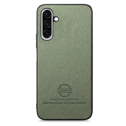 Samsung Galaxy A36 Case - Vegan Leather and Twill Fabric Skin with Anti-Scratch and Drop Protection Back Phone Case