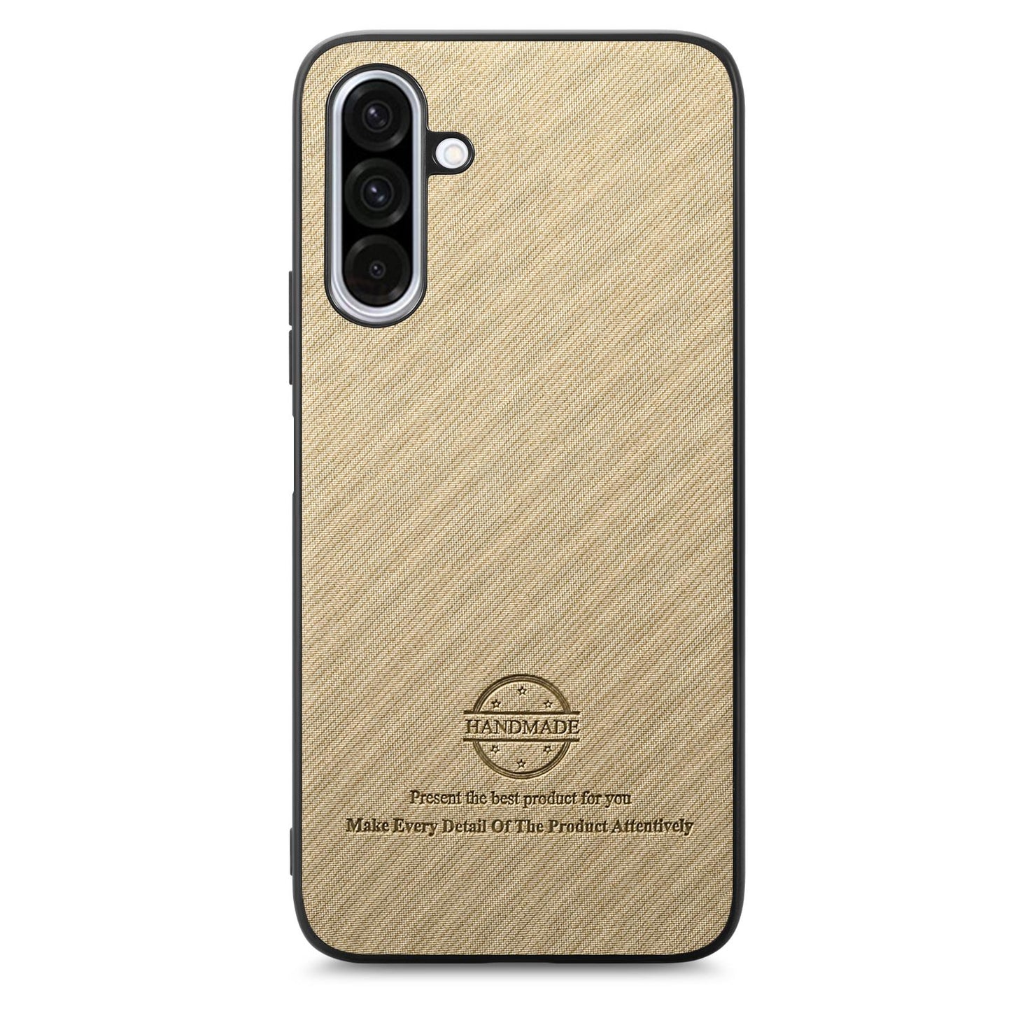 Samsung Galaxy A36 Case - Vegan Leather and Twill Fabric Skin with Anti-Scratch and Drop Protection Back Phone Case