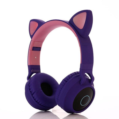 Adorable Cute Cat Ear Bluetooth 5.0 Headphones - Wireless Stereo Headset