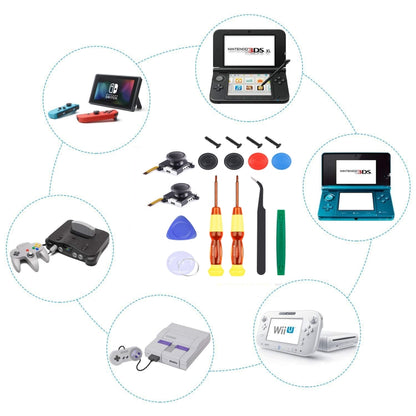 10-in-1 3D Joystick Repair Screwdriver Set for Nintendo Switch Joy-Con - Disassembly Tool for Drift Issues