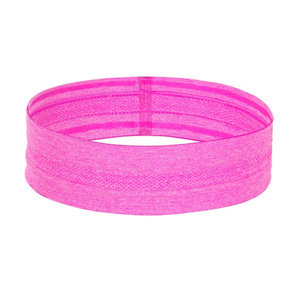 Elastic Sports Headband with Sweat-Guiding Silicone Strips