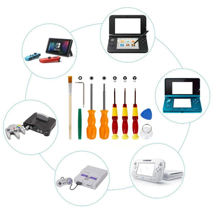 10-in-1 Game Console Repair Tool Kit for Nintendo Switch, Y-Type Screwdrivers & Accessories