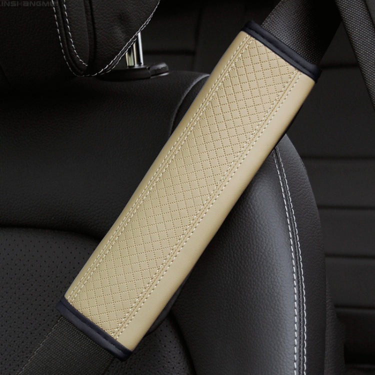 Luxury Fibre Leather Car Seat Belt Shoulder Pad - Comfort & Style