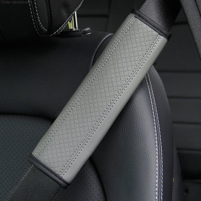 Luxury Fibre Leather Car Seat Belt Shoulder Pad - Comfort & Style