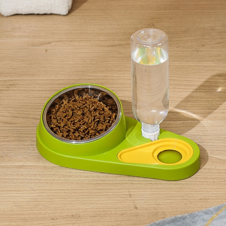 Hygienic Cat & Dog Feeding Set: Automatic Water Refill & Stainless-Steel Food Bowl