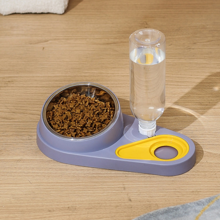 Hygienic Cat & Dog Feeding Set: Automatic Water Refill & Stainless-Steel Food Bowl