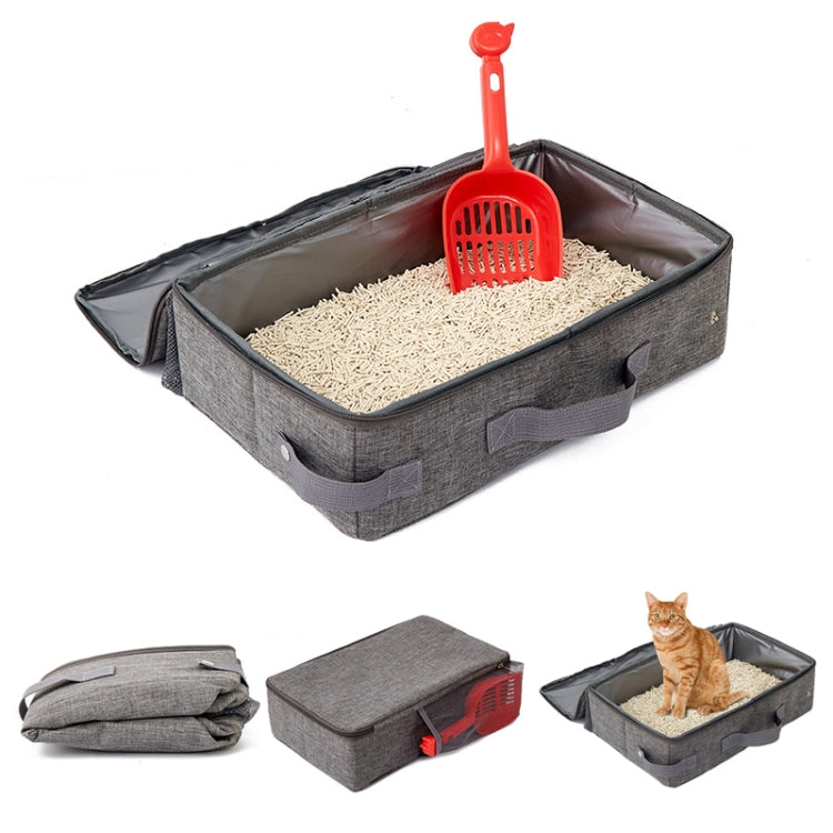 Portable & Durable Oxford Cat Litter Box – Foldable Travel-Friendly Pet Bag