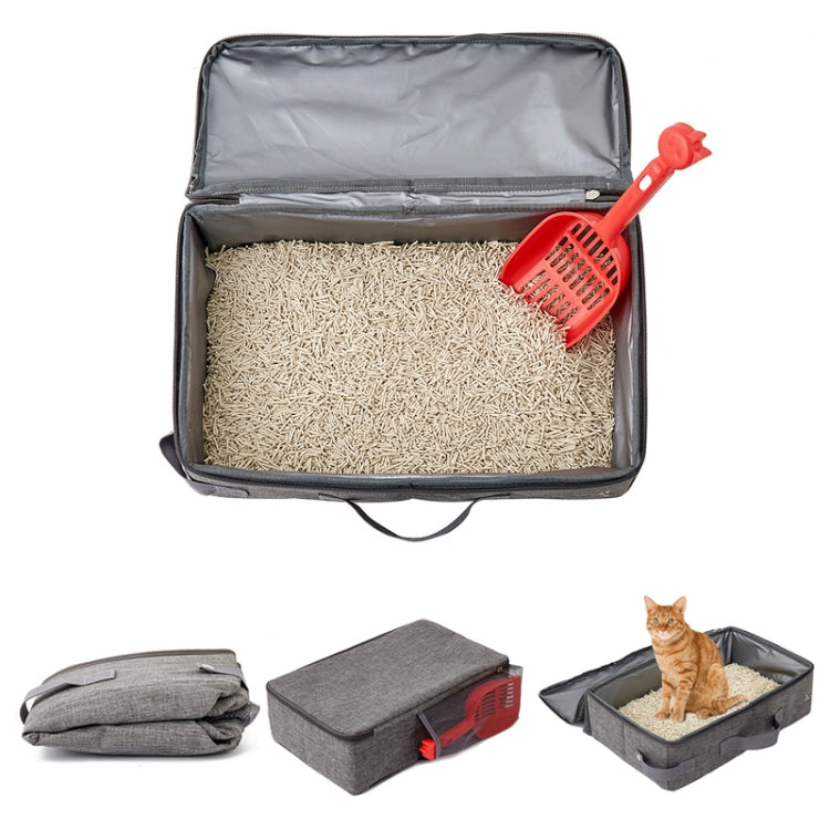 Portable & Durable Oxford Cat Litter Box – Foldable Travel-Friendly Pet Bag