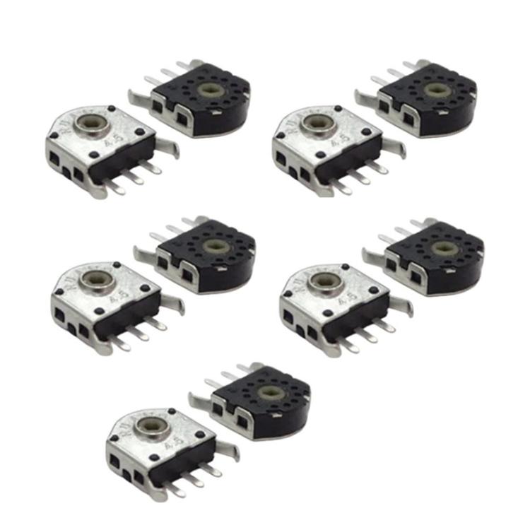 10-Pack Black Core 4.5mm Mouse Wheel Encoders - Durable, Easy to Install, 3 Million-Click Lifespan