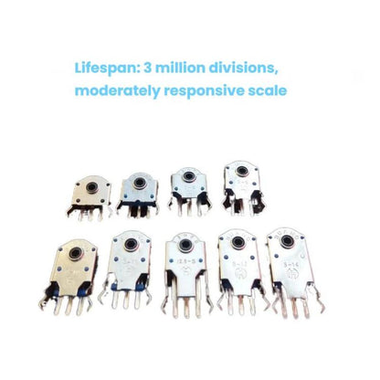 10-Pack Black Core 4.5mm Mouse Wheel Encoders - Durable, Easy to Install, 3 Million-Click Lifespan