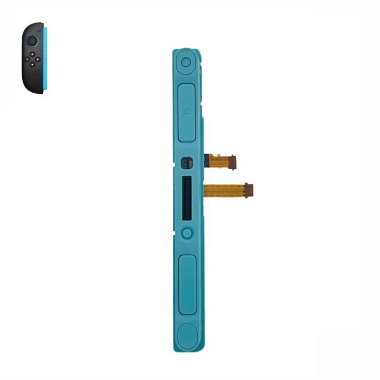 Nintendo Switch 2 Joy-Con Controller Left Side Metal Slider Rail Replacement with Flex Cable (Neon Blue)
