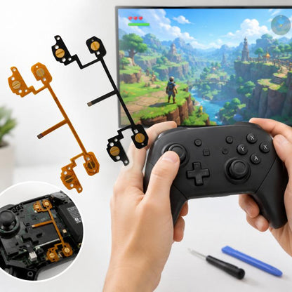 Nintendo Switch Pro Controller Replacement Flex Cable for L/R/ZL/ZR Trigger Button Repair (Black)
