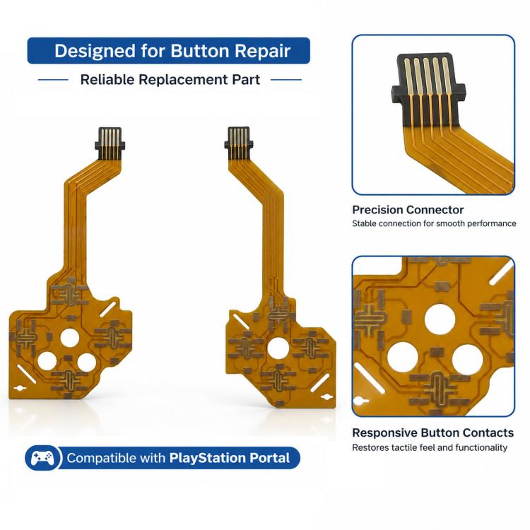 PlayStation Portal / PS5 Left Side Conductive Ribbon Flex Cable Replacement for Button Keypad Repair