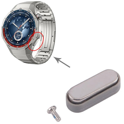Replacement Lower Side Button for Huawei Watch GT 5 Pro 46mm (Original, Silver) - Compatible Part