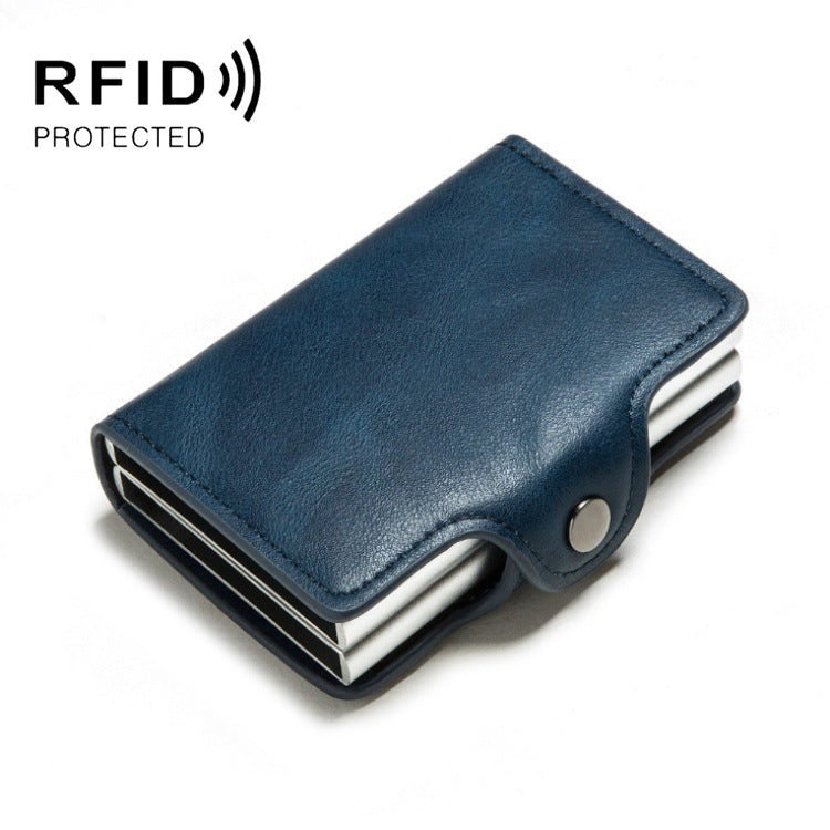 Automatic Pop-up Card Holder Metal Card Box RFID Credit Card Bank Card Box Wallet