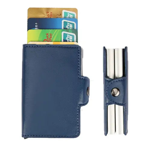 Automatic Pop-up Card Holder Metal Card Box RFID Credit Card Bank Card Box Wallet