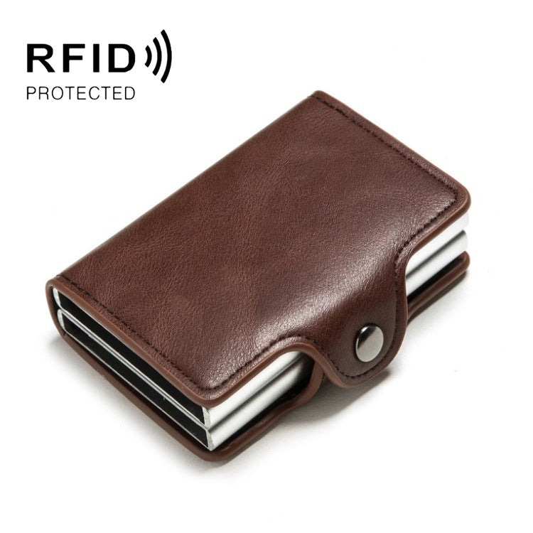 Automatic Pop-up Card Holder Metal Card Box RFID Credit Card Bank Card Box Wallet