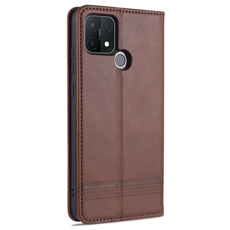 OPPO A15 Leather Wallet Case with Card Holder & Magnetic Closure