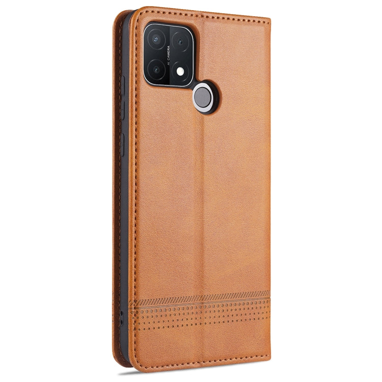 OPPO A15 Leather Wallet Case with Card Holder & Magnetic Closure