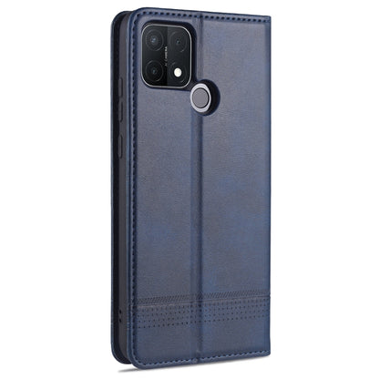 OPPO A15 Leather Wallet Case with Card Holder & Magnetic Closure