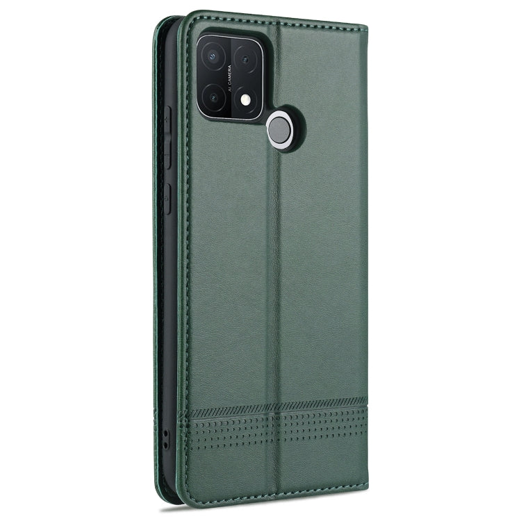 OPPO A15 Leather Wallet Case with Card Holder & Magnetic Closure