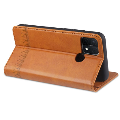 OPPO A15 Leather Wallet Case with Card Holder & Magnetic Closure